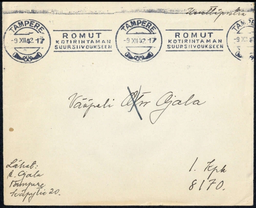 1942, Finnland, Brief