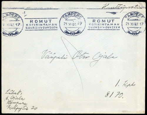 1942, Finnland, Brief