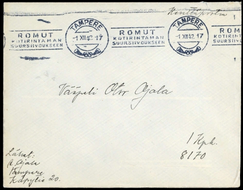 1942, Finnland, Brief