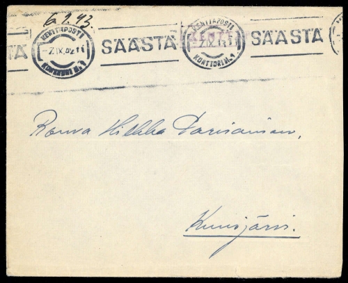 1943, Finnland, Brief