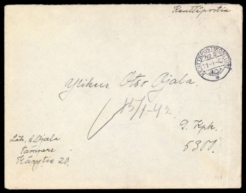 1942, Finnland, Brief