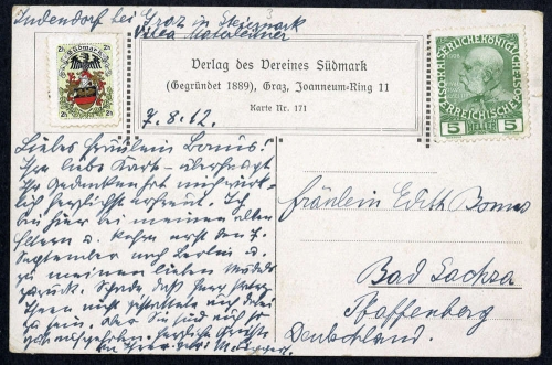 1912, Österreich, 142, Brief