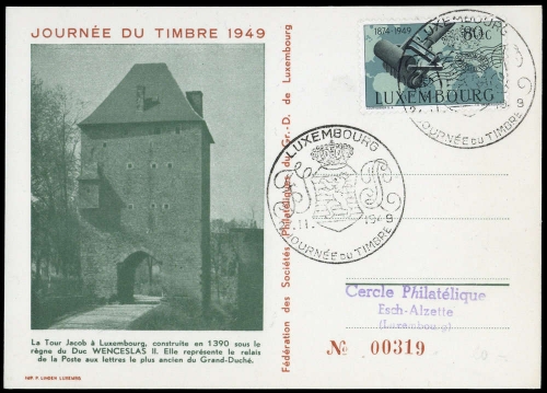 1949, Luxemburg, 460, Brief