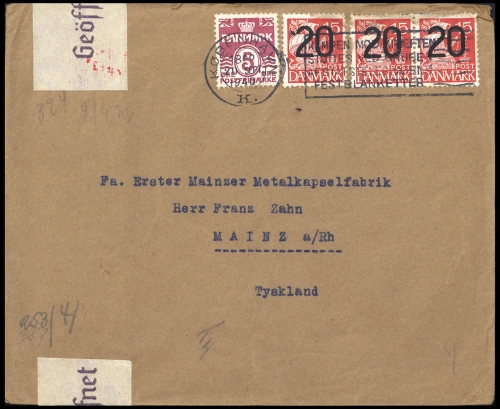 1940, Dänemark, 244, 256 (3), Brief