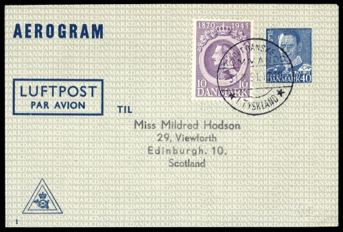 1951, Dänemark, LF 1, 286, Brief