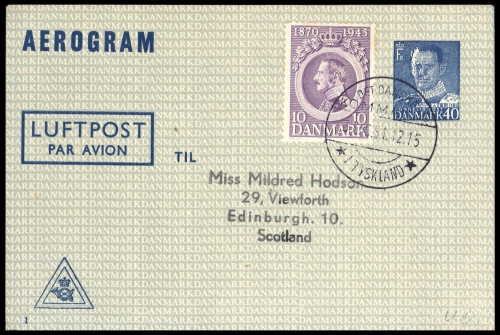 1951, Dänemark, LF 1, 286, Brief