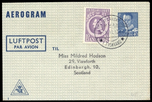 1951, Dänemark, LF 1, 286, Brief