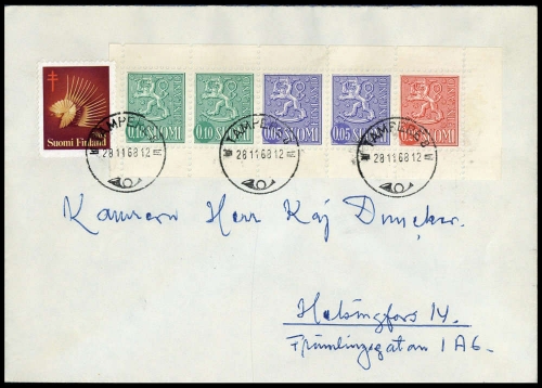 1968, Finnland, HBl. 4, Brief
