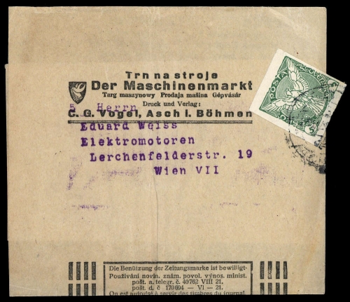 1919, Tschechoslowakei, 13, Brief