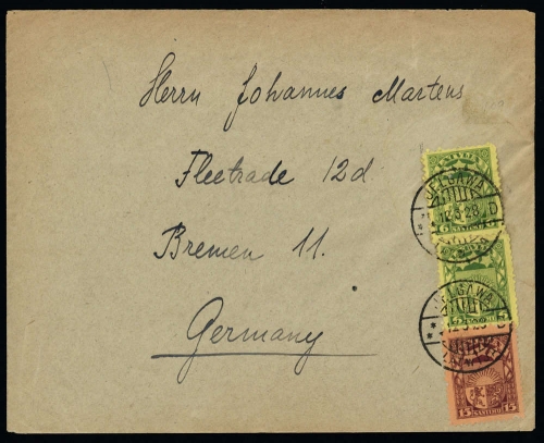 1928, Lettland, 118 x u.a., Brief