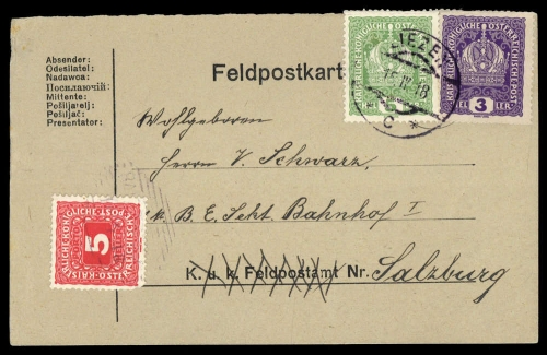 1918, Österreich, 185-86 u.a., Brief