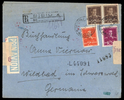 1943, Rumänien, 654, Brief