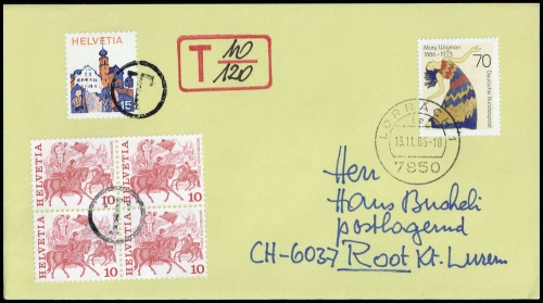 1986, Schweiz, 1003 (4) u.a., Brief