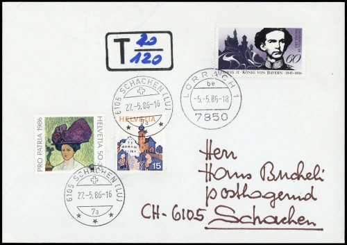 1986, Schweiz, 1005 u.a., Brief