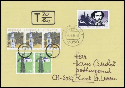 1986, Schweiz, 1003 (3) u.a., Brief