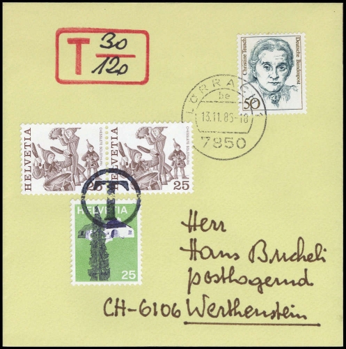 1985, Schweiz, 1006 u.a., Brief