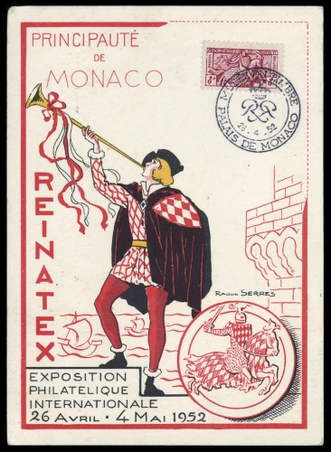 1952, Monaco, 455-57 u.a., Brief
