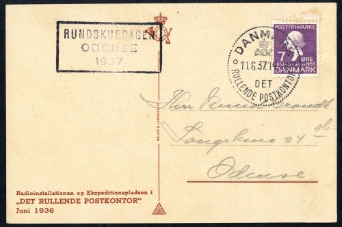 1937, Dänemark, 223, Brief