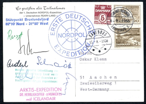 1966, Dänemark, 425 u.a., Brief