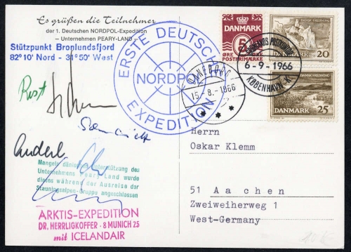 1966, Dänemark, 425 u.a., Brief