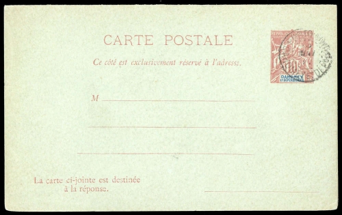 1901, Dahomey, Brief