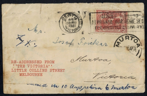 1931, Australien, 95, Brief