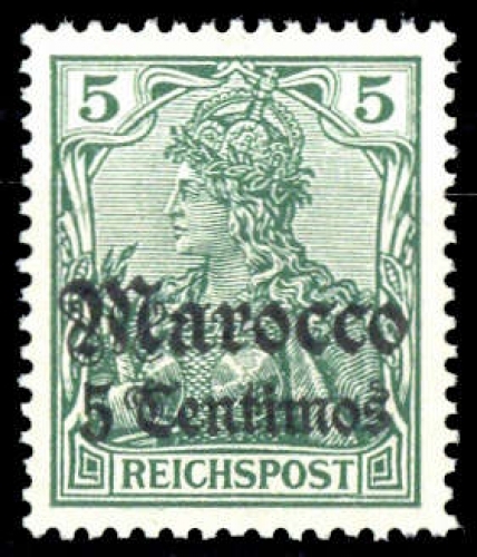 1905, Deutsche Auslandspost Marokko, 20, **