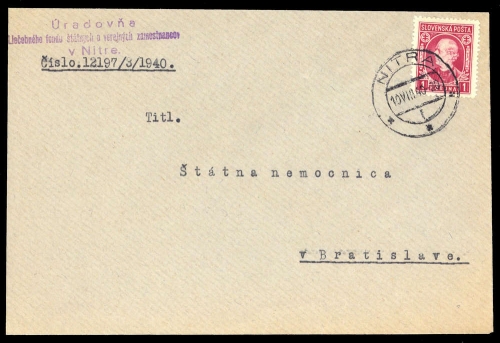 1939, Slowakei, 40 A, Brief