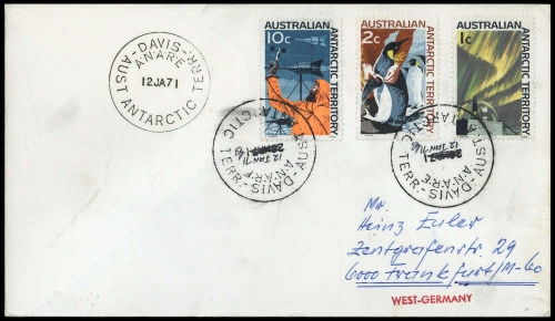 Australische Gebiete in der Antarktis, 8-9, 13, Brief