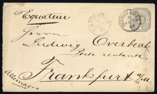 1882, Argentinien, U 6, Brief