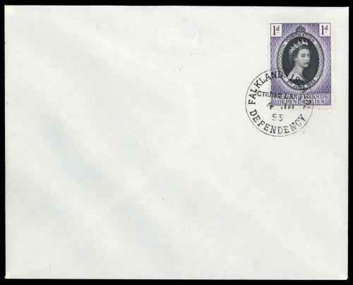1953, Falkland Abhänige Gebiete E Allg. Ausgaben, 18, FDC