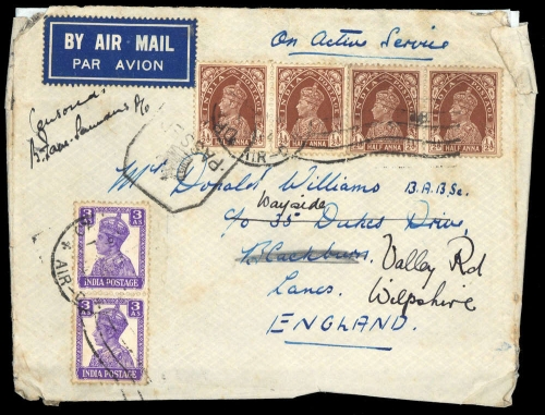 1942, Indien Britisch Indische Feldpost, 172, 147, Brief