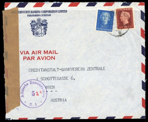 1948, Surinam, 296, 320, Brief