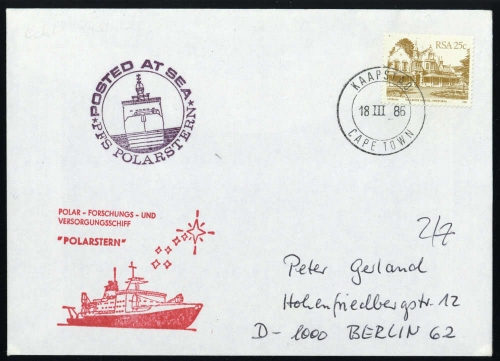 1986, Expeditionen,Antarktis,, Brief