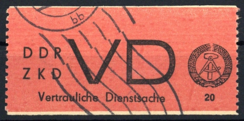 1965, DDR Vertrauliche Dienstsachen, VD 1 A, gest.