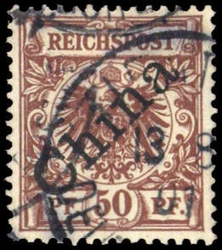 1898, Deutsche Auslandspost China, 6 I, gest.