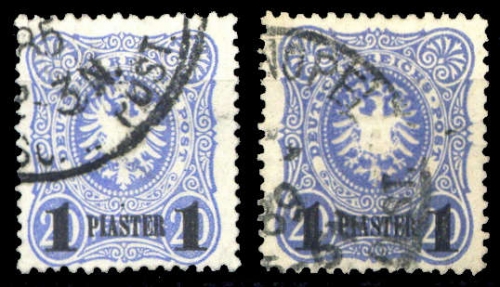 1884, Deutsche Auslandspost Türkei, 3 (2), gest.