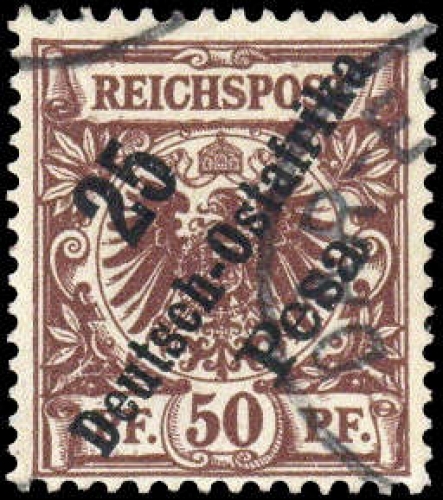 1896, Deutsche Kolonien Ostafrika, 10, gest.