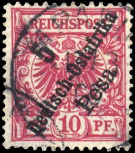 1896, Deutsche Kolonien Ostafrika, 8 b, gest.