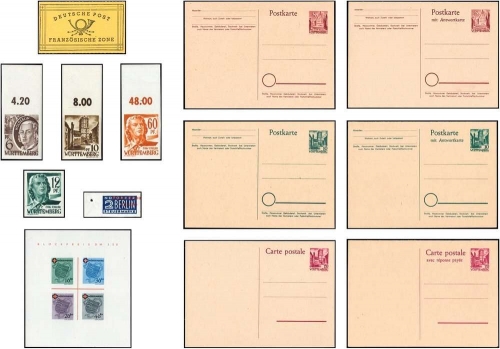 Französische Zone Württemberg, 1-52 u.a., **