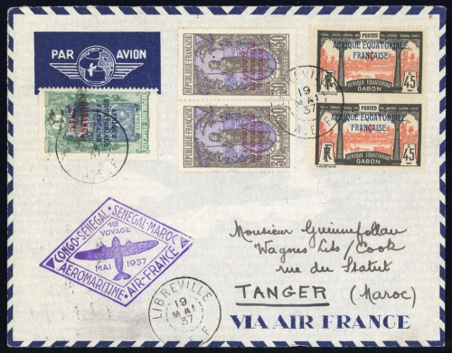 1937, Französisch Äquatorial Afrika, Brief