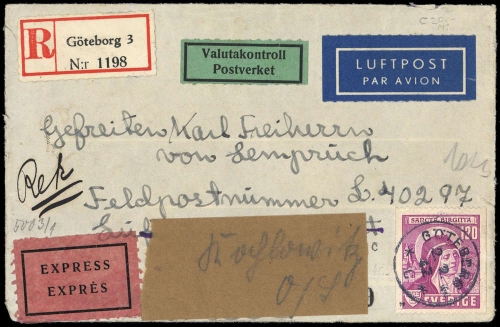 1942, Feldpost II Wk, Brief