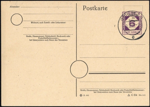 1945, Deutsche Lokalausgabe Görlitz, P 898, cto