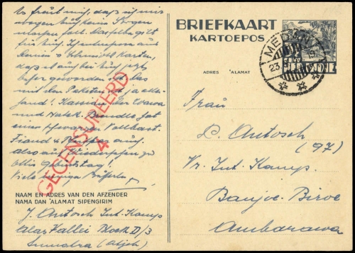 1940, Niederländisch Indien, Brief