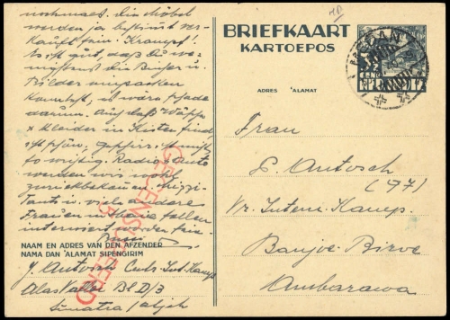 1940, Niederländisch Indien, Brief