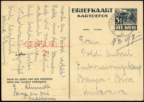 1940, Niederländisch Indien, Brief
