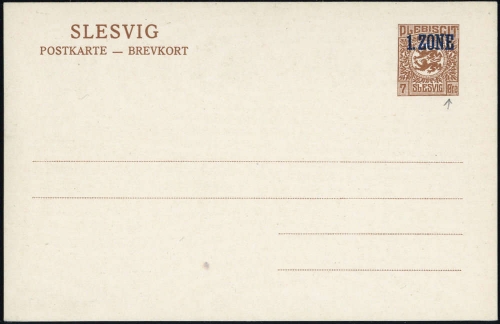 1920, Deutsches Abstimmgeb. Schleswig, P 4 Var., *