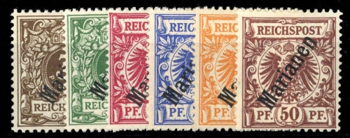 1900, Deutsche Kolonien Marianen, 1-6 II, *