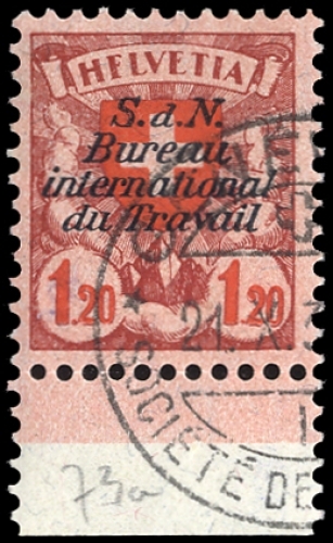 1924, Schweiz Internationale Arbeitsamt BIT, 22 x I, cto