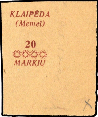 1923, Memel, 136 P Ecke